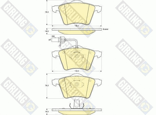 Brake Pad Set, disc brake (6115382)