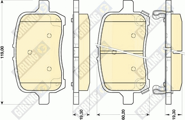 Brake Pad Set, disc brake (6117559)