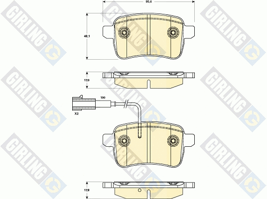 Brake Pad Set, disc brake (6119054)