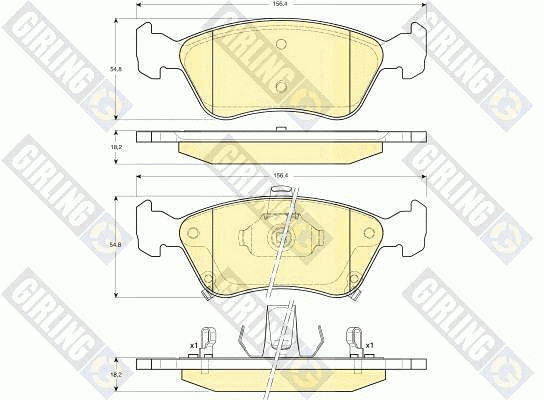 Brake Pad Set, disc brake (6131632)