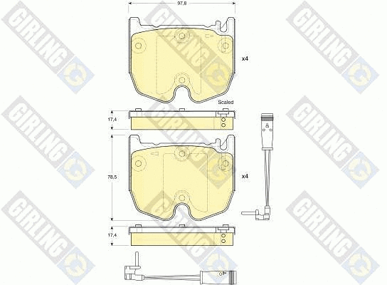 Brake Pad Set, disc brake (6115999)