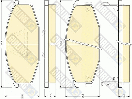 Brake Pad Set, disc brake (6103699)