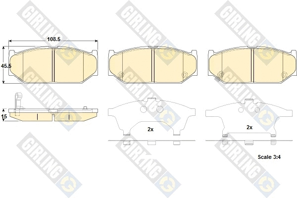 Brake Pad Set, disc brake (6135229)