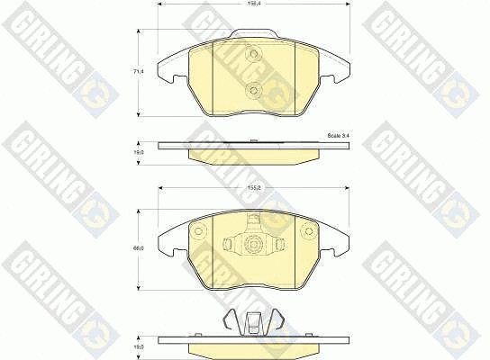 Brake Pad Set, disc brake (6116052)