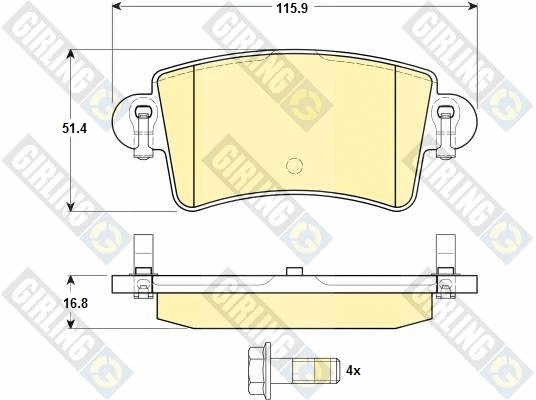 Brake Pad Set, disc brake (6114704)