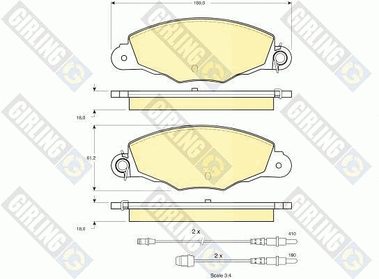Brake Pad Set, disc brake (6113364)