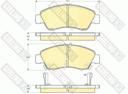 Brake Pad Set, disc brake (6111649)