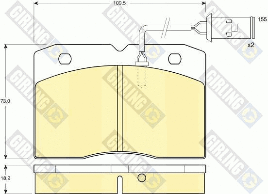 Brake Pad Set, disc brake (6104789)
