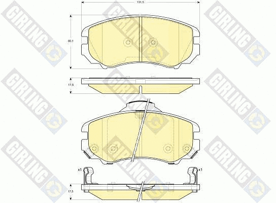 Brake Pad Set, disc brake (6133529)