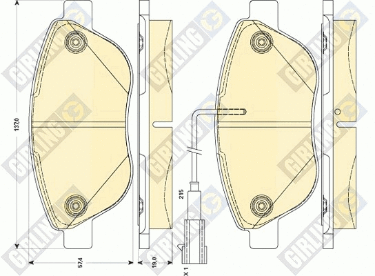 Brake Pad Set, disc brake (6118784)
