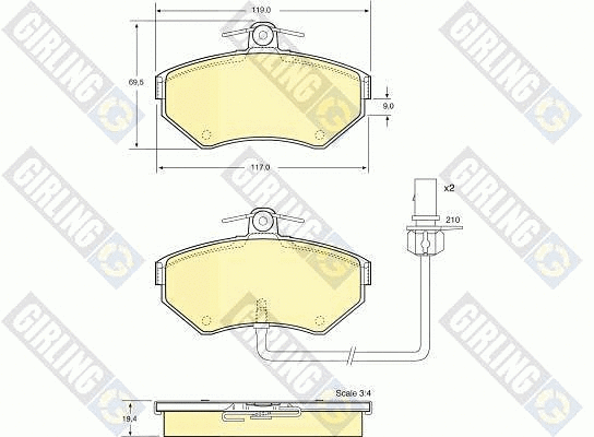 Brake Pad Set, disc brake (6113661)