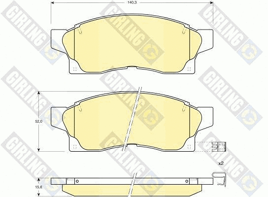 Brake Pad Set, disc brake (6108779)