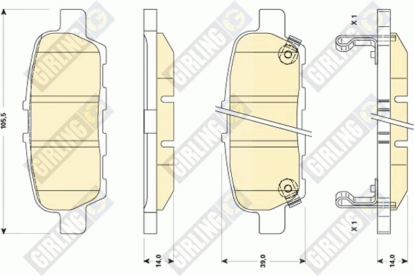 Brake Pad Set, disc brake (6135089)