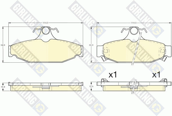 Brake Pad Set, disc brake (6140891)