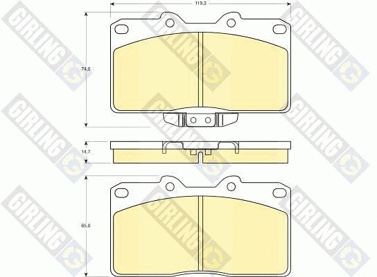 Brake Pad Set, disc brake (6140769)