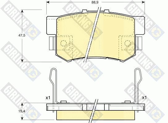 Brake Pad Set, disc brake (6131549)