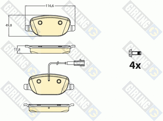 Brake Pad Set, disc brake (6120771)