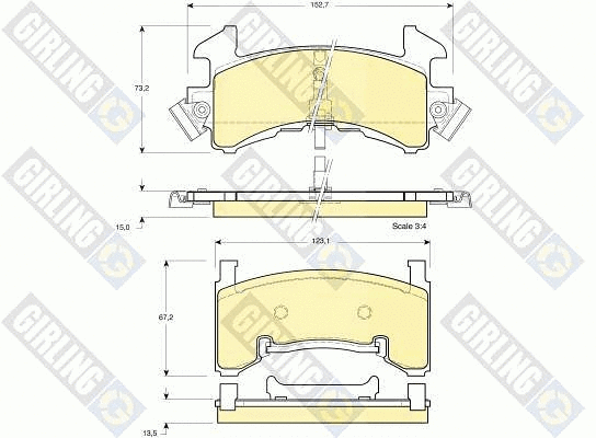 Brake Pad Set, disc brake (6112723)