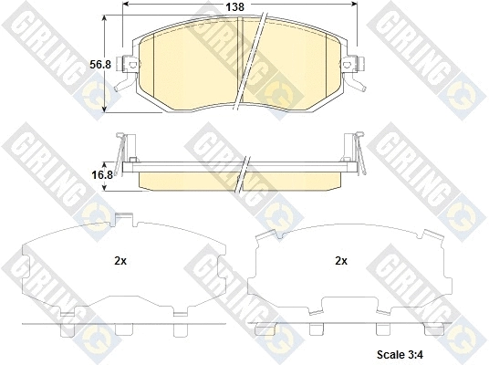 Brake Pad Set, disc brake (6135199)