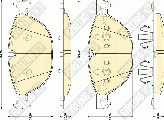 Brake Pad Set, disc brake (6117282)