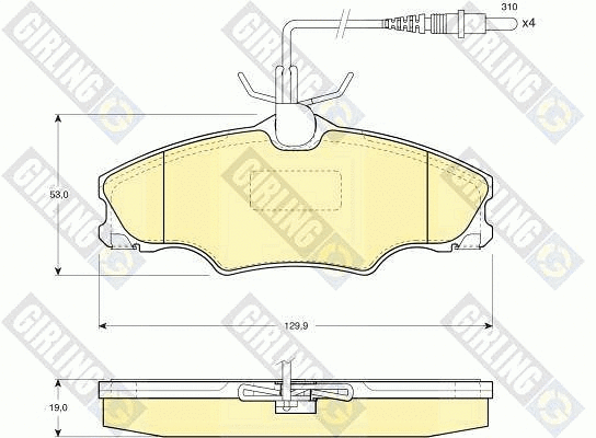 Brake Pad Set, disc brake (6111931)