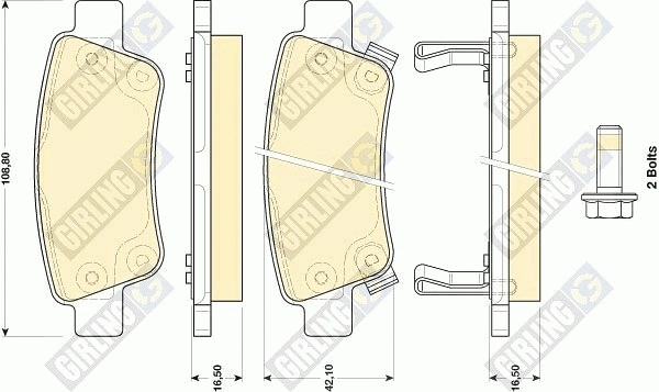 Brake Pad Set, disc brake (6134464)