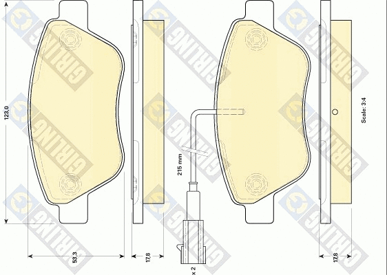 Brake Pad Set, disc brake (6118424)