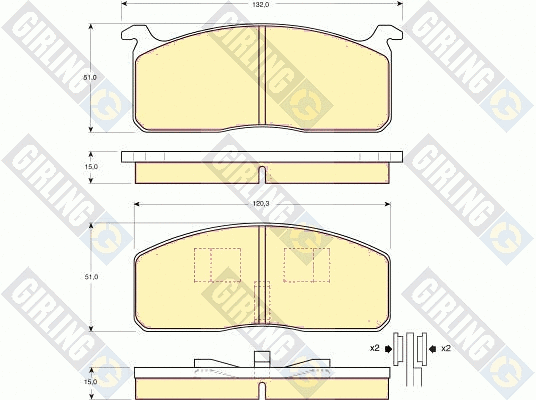Brake Pad Set, disc brake (6102339)