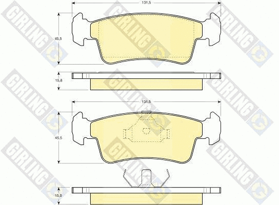 Brake Pad Set, disc brake (6108672)