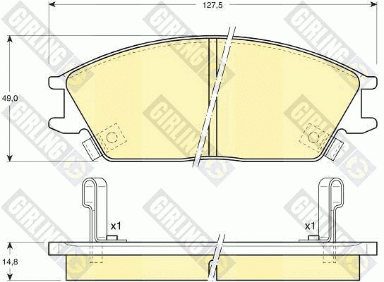 Brake Pad Set, disc brake (6108939)