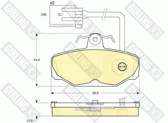 Brake Pad Set, disc brake (6110351)