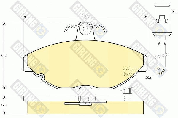 Brake Pad Set, disc brake (6104281)