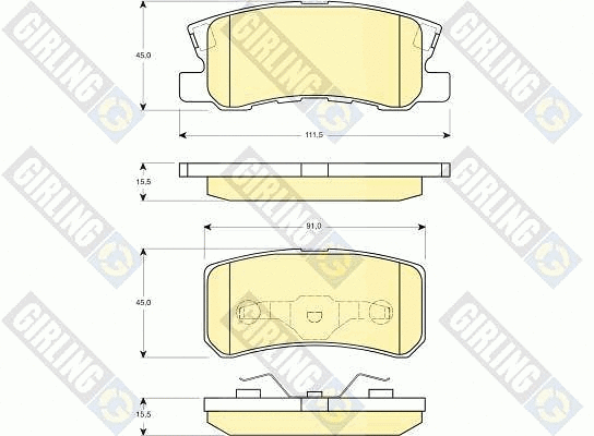 Brake Pad Set, disc brake (6132479)