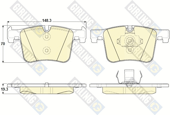 Brake Pad Set, disc brake (6119422)