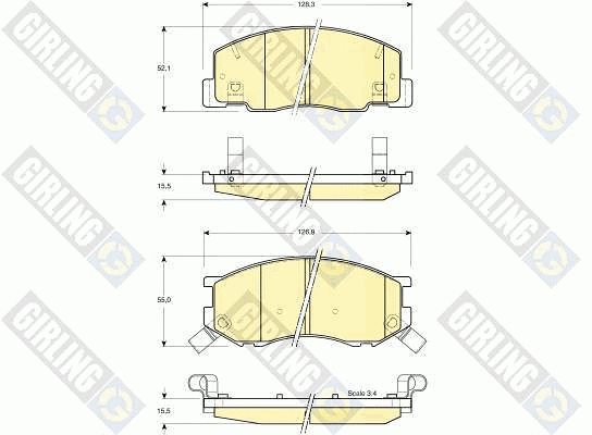 Brake Pad Set, disc brake (6131579)