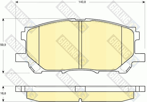 Brake Pad Set, disc brake (6133389)