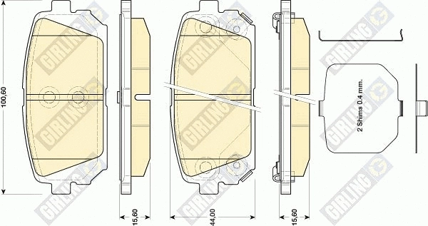 Brake Pad Set, disc brake (6134629)