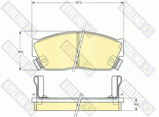 Brake Pad Set, disc brake (6107509)