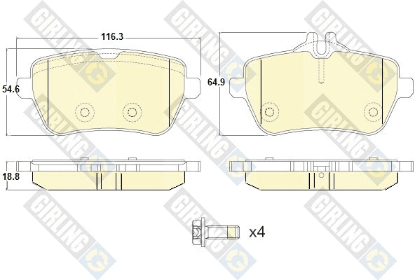 Brake Pad Set, disc brake (6120141)