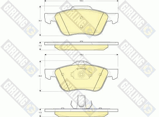 Brake Pad Set, disc brake (6132722)