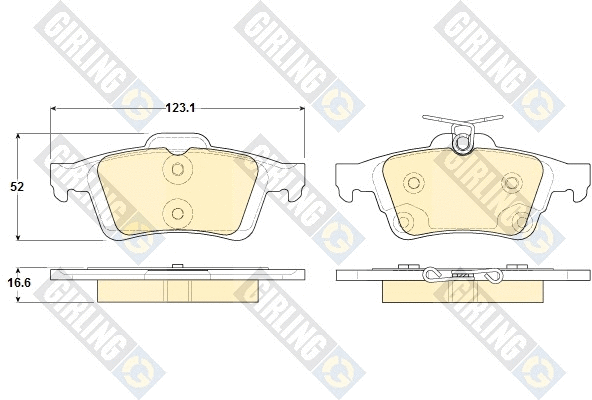 Brake Pad Set, disc brake (6119382)
