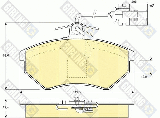 Brake Pad Set, disc brake (6110571)