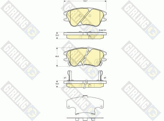 Brake Pad Set, disc brake (6133779)
