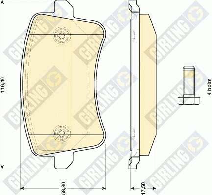 Brake Pad Set, disc brake (6117651)