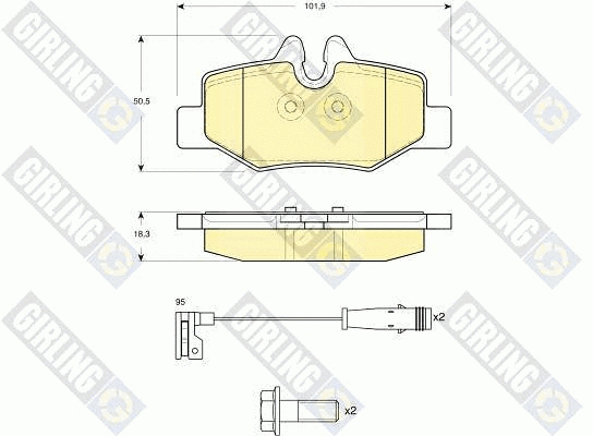 Brake Pad Set, disc brake (6116014)