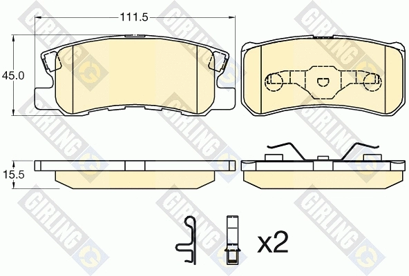 Brake Pad Set, disc brake (6135957)