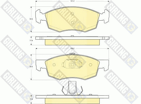 Brake Pad Set, disc brake (6115882)