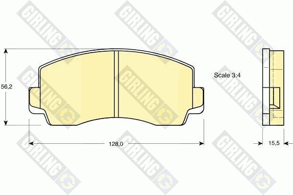 Brake Pad Set, disc brake (6101809)