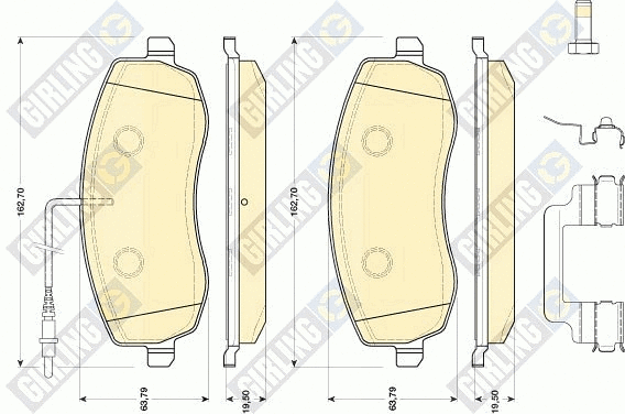 Brake Pad Set, disc brake (6118201)