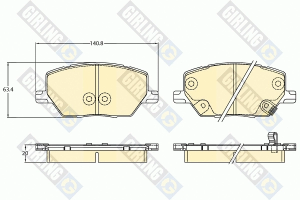 Brake Pad Set, disc brake (6136296)